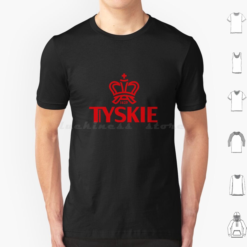 Beer Wine Gin - T-shirt Tyskie Taglia Grande 100% Cotone