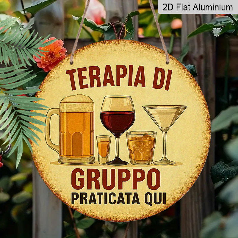 Insegna piatta 2D, 1 pezzo, ro - Beer And Wine Quote recensione e prezzo