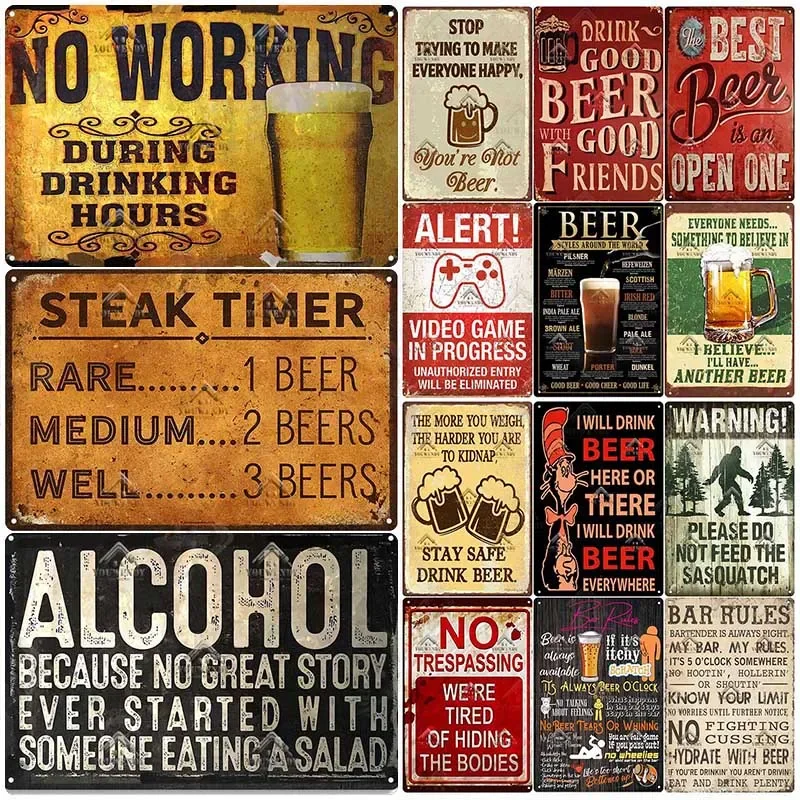 Bar Pub Insegna Decor Citazion - Beer And Wine Quote recensione e prezzo